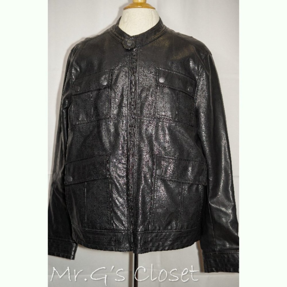 Black Marc Anthony Motorcycle Style Jacket